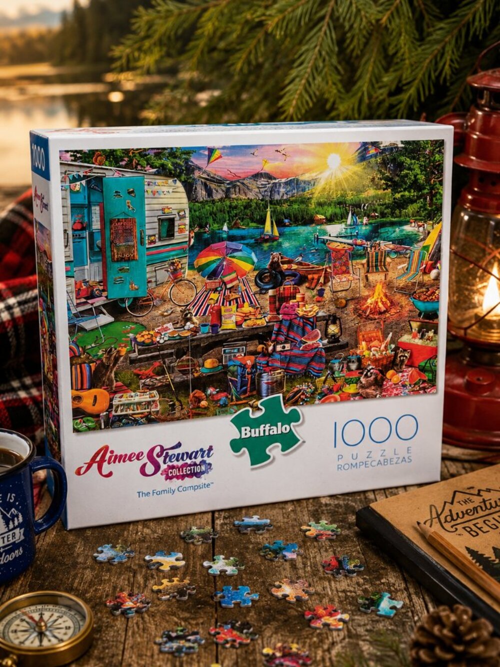 Buffalo Aimee Stewart The Family Campsite 1000 Piece Jigsaw Puzzle